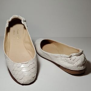 MAURO VOLPONI White Snake Ballet Flat 10